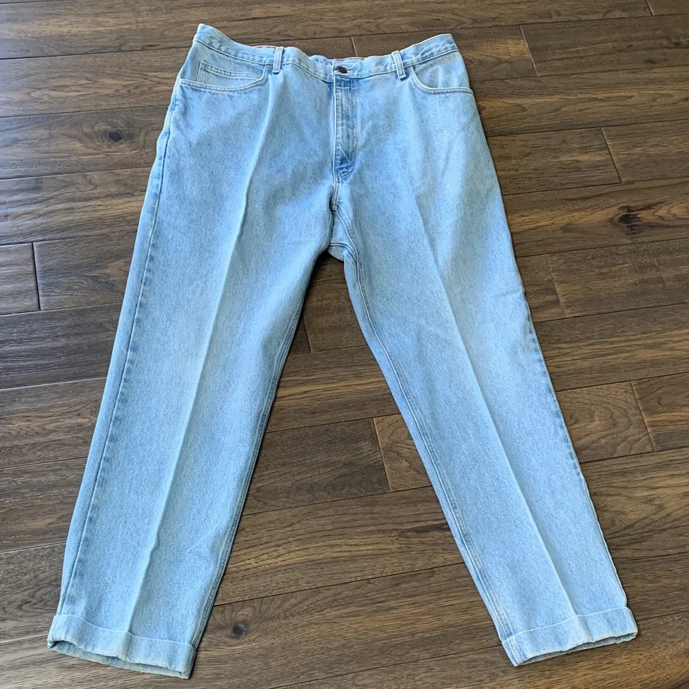 All American Clothing Classic Light Blue Relaxed Fit Jeans.Made in USA. SZ:39x32